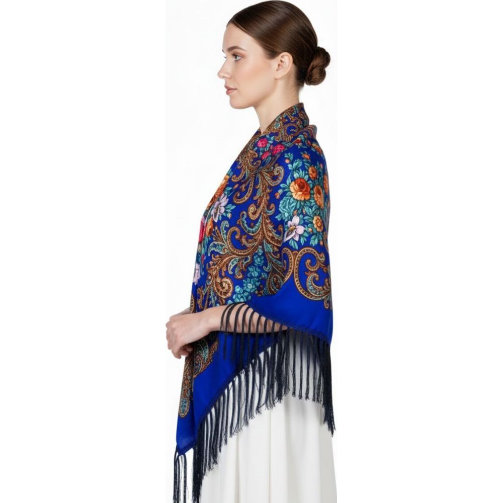 D' Daniela - Darya Women's Eastern European Cotton Tassel Shawl