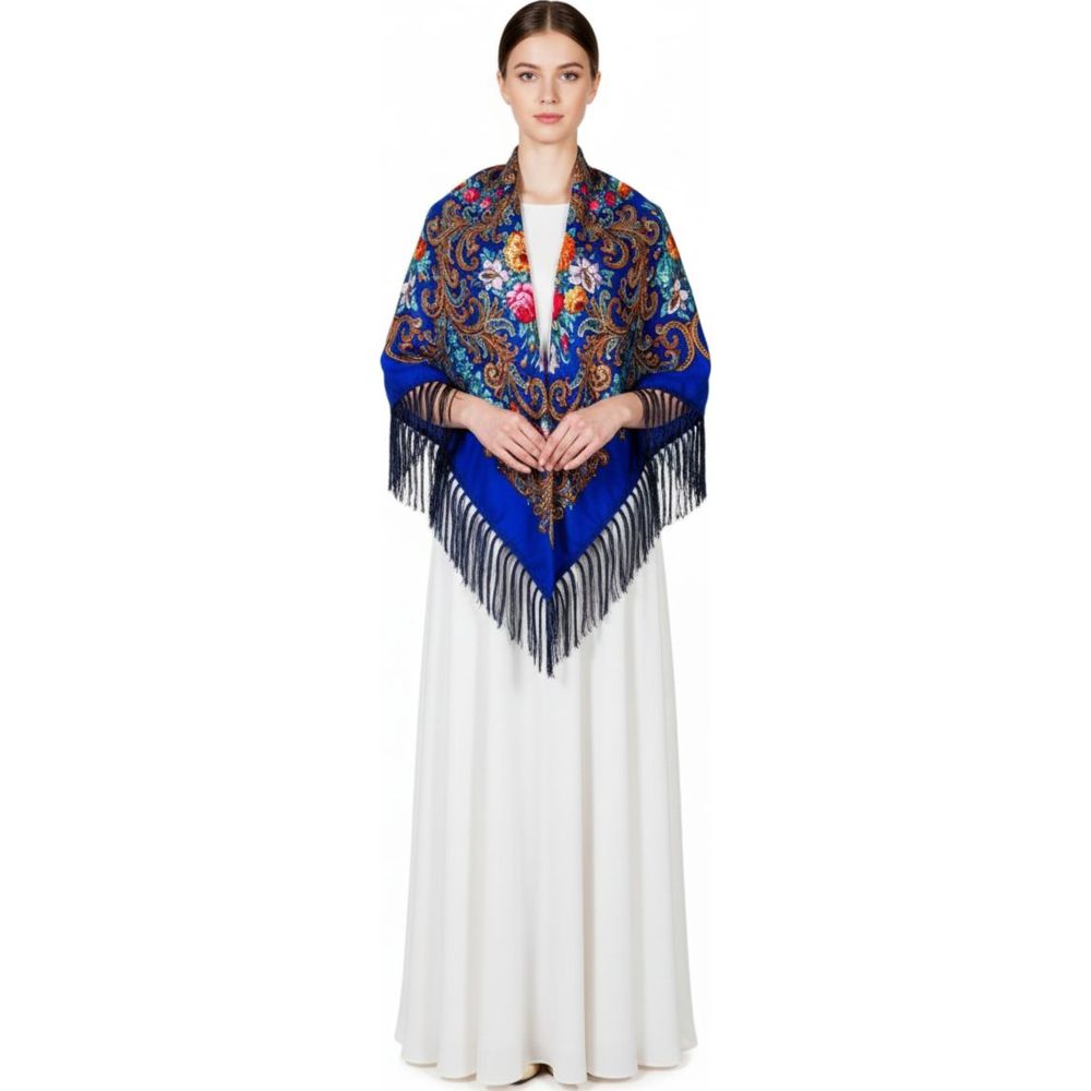 D' Daniela - Darya Women's Eastern European Cotton Tassel Shawl