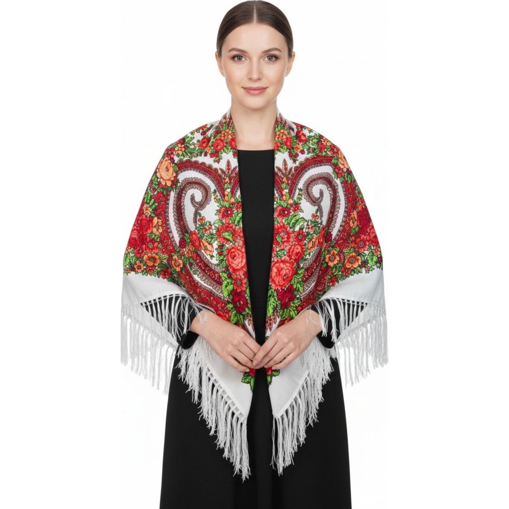 D' Daniela - Amaliya Women's Eastern European Cotton Tassel Shawl