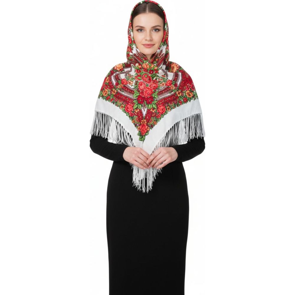 D' Daniela - Amaliya Women's Eastern European Cotton Tassel Shawl