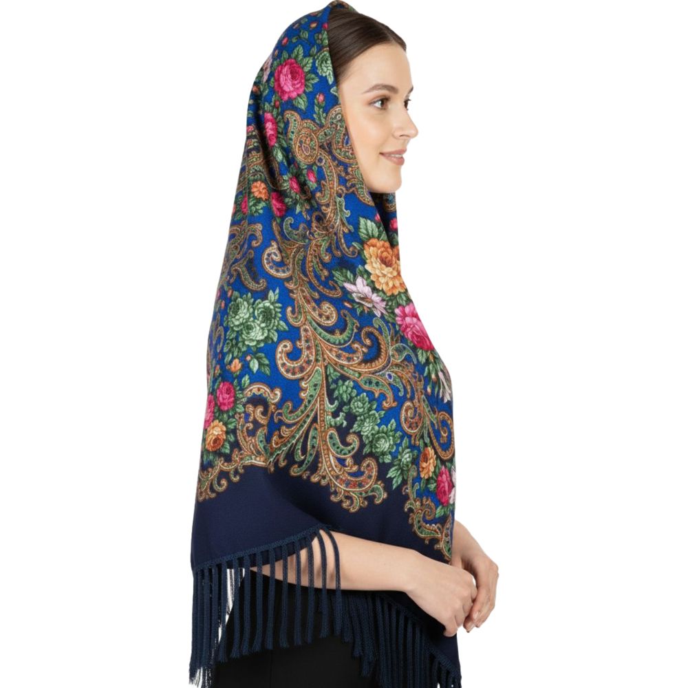 D' Daniela - Maria Women's Eastern European Cotton Tassel Shawl