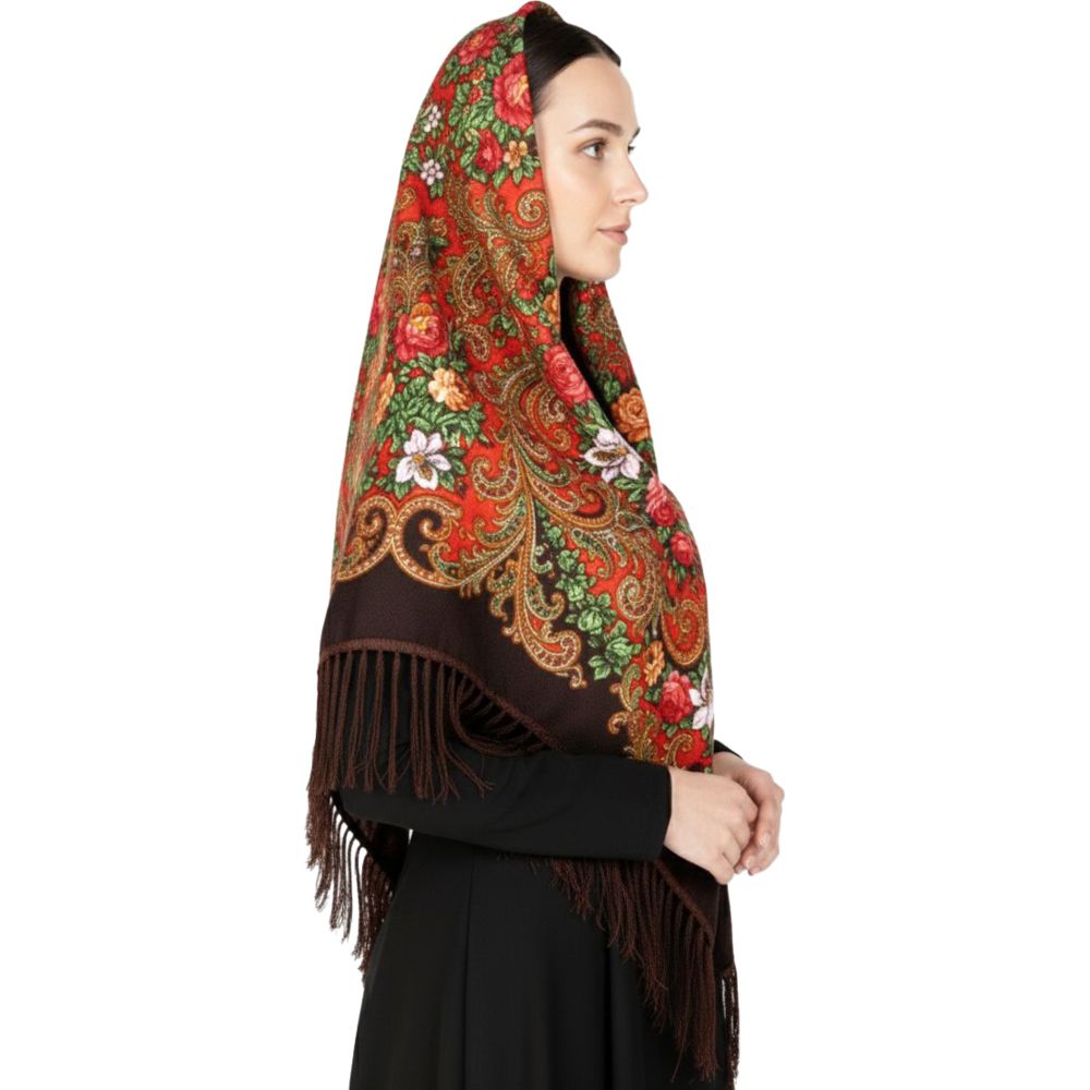 D' Daniela - Olimpiada Women's Eastern European Cotton Tassel Shawl