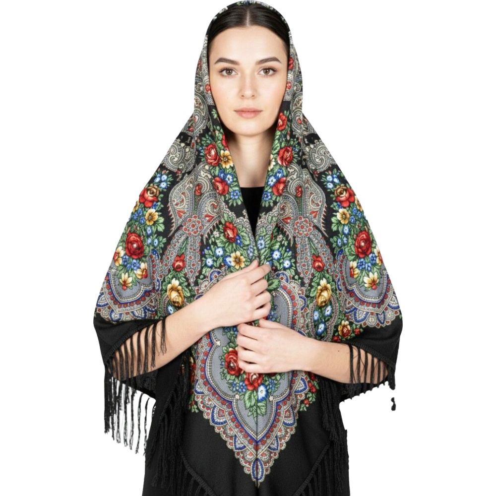 D' Daniela - Kira Women's Eastern European Cotton Tassel Shawl