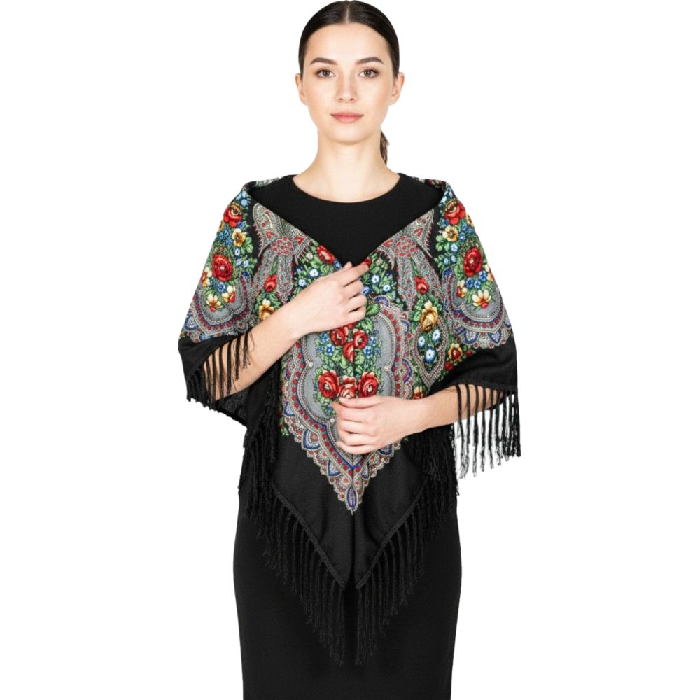 D' Daniela - Kira Women's Eastern European Cotton Tassel Shawl