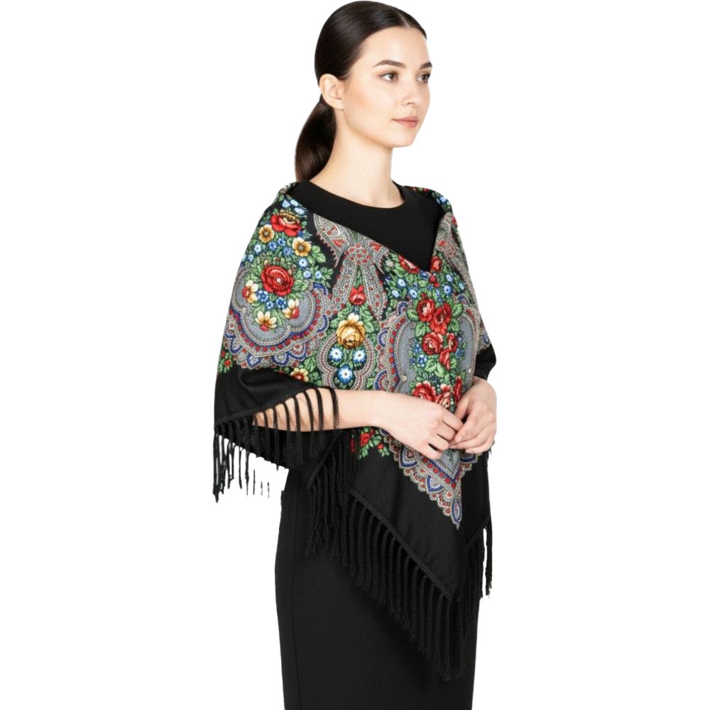 D' Daniela - Kira Women's Eastern European Cotton Tassel Shawl