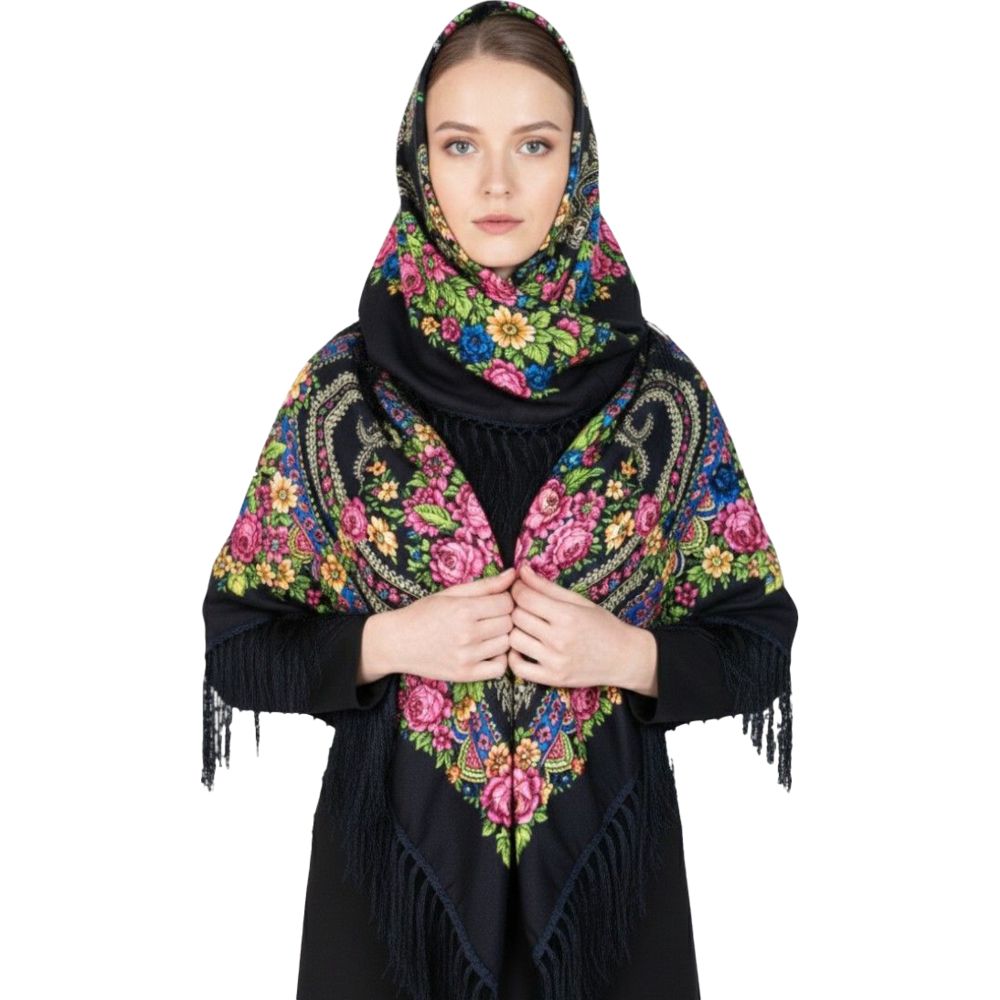 D' Daniela - Lena Women's Eastern European Cotton Tassel Shawl