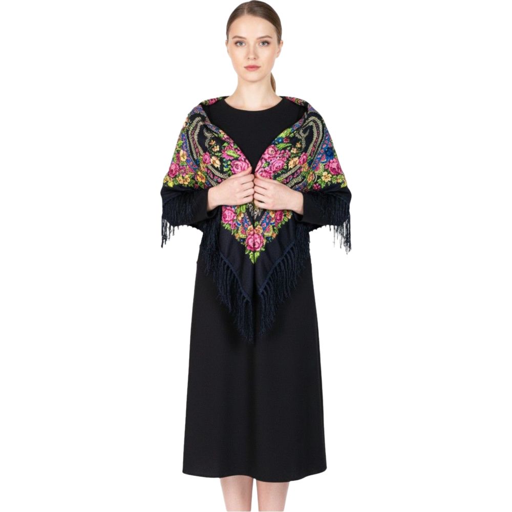 D' Daniela - Lena Women's Eastern European Cotton Tassel Shawl