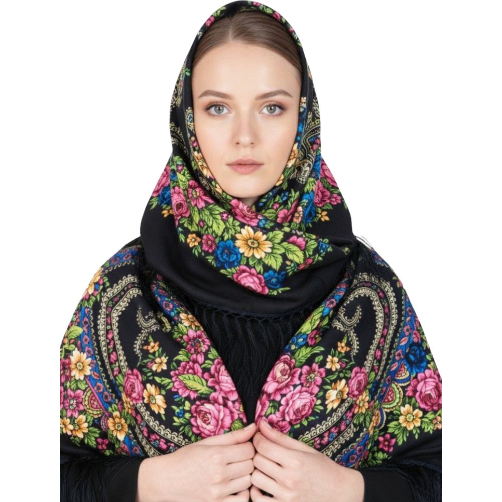 D' Daniela - Lena Women's Eastern European Cotton Tassel Shawl
