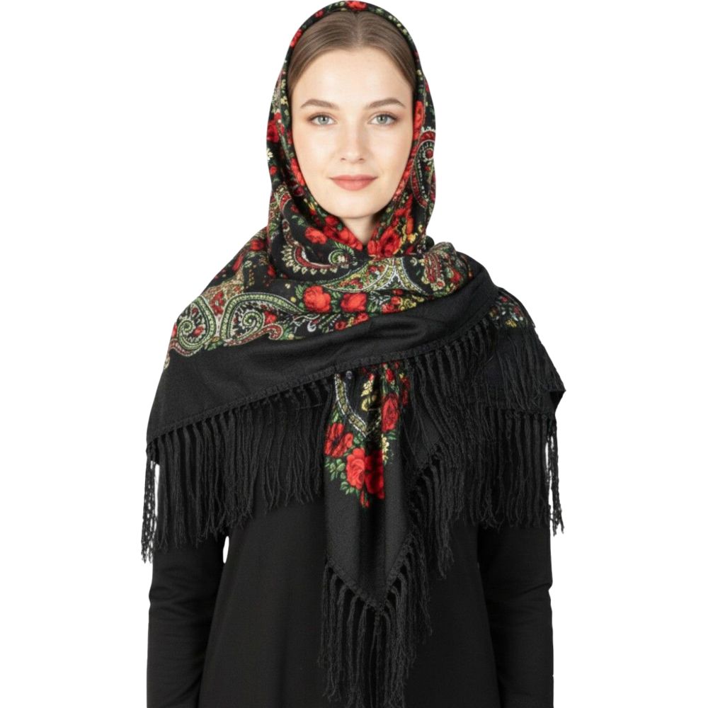 D' Daniela - Nelli Women's Eastern European Cotton Tassel Shawl