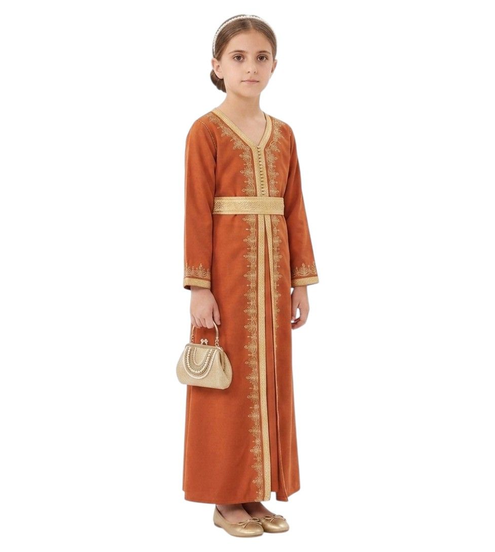 Bidani Girl's Traditional Embroidered Jalabiya