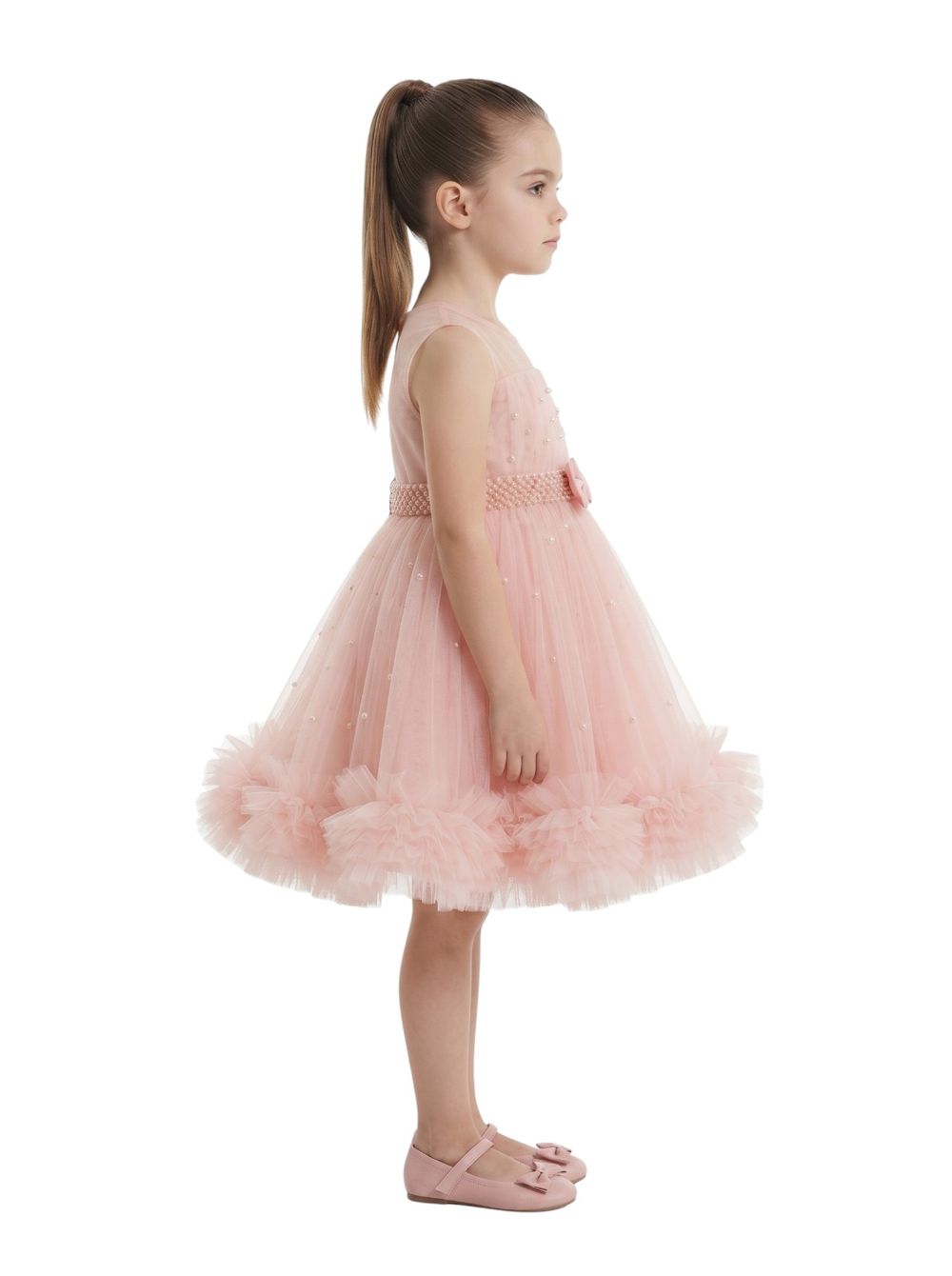 Bidani - Girl's Moonlight Sleeveless Party Dress - Pink