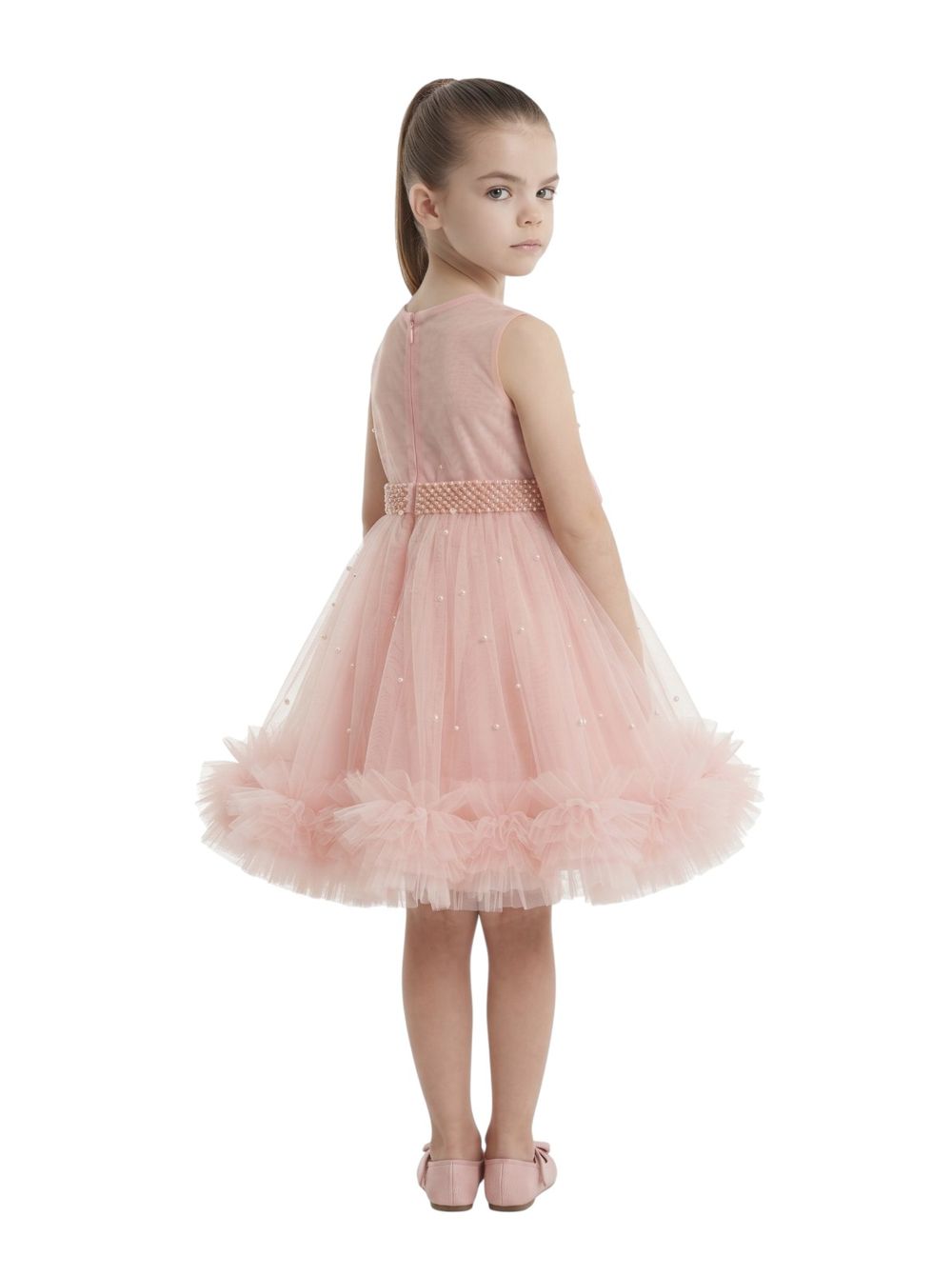 Bidani - Girl's Moonlight Sleeveless Party Dress - Pink