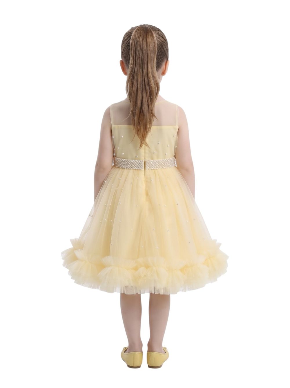 Bidani - Girl's Moonlight Sleeveless Party Dress - Yellow