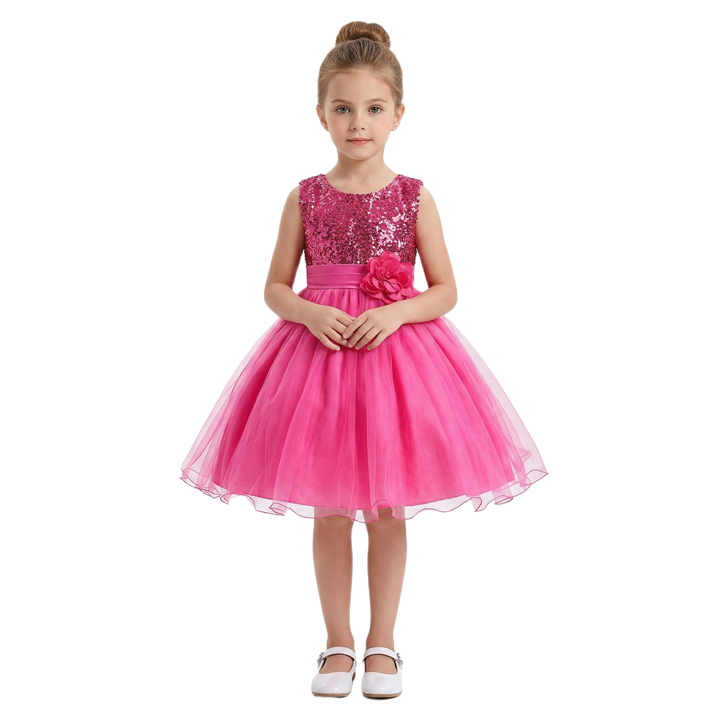 Bidani Sequin Bodice & Layered Tulle Tutu - Hot Pink