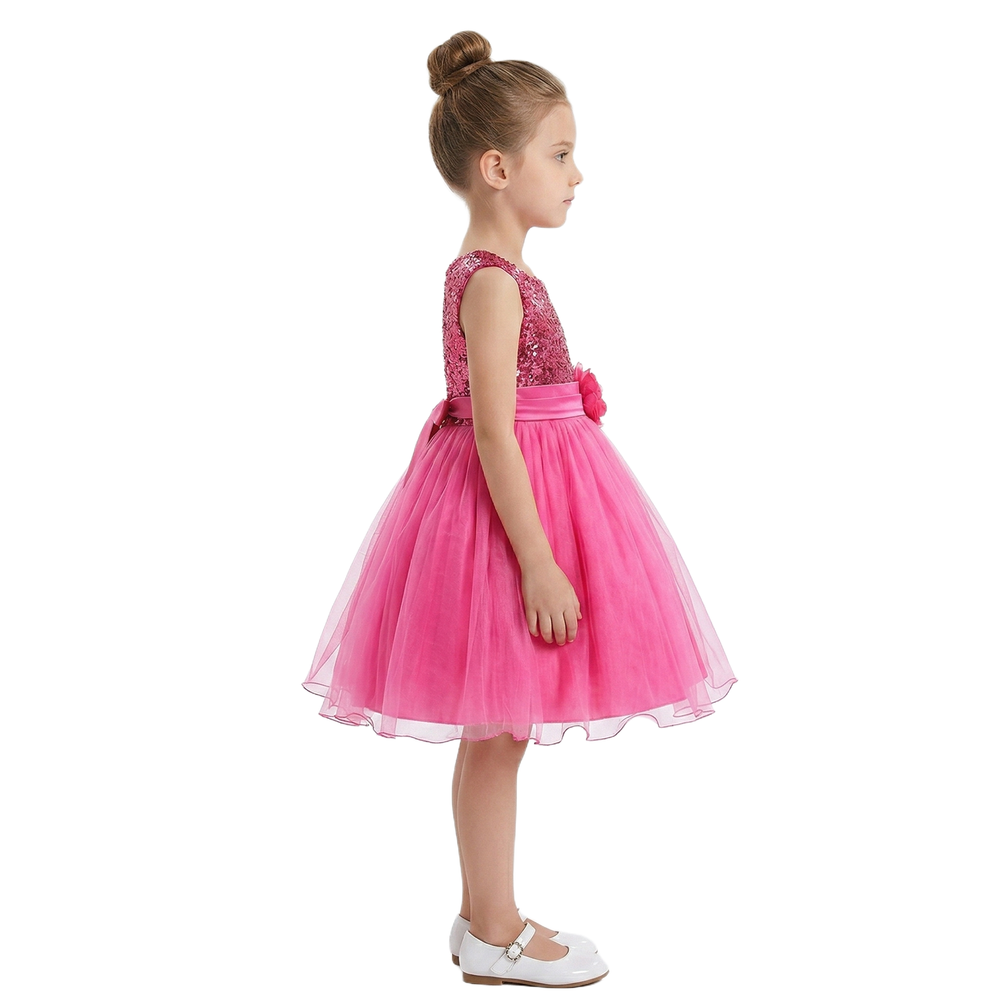Bidani Sequin Bodice & Layered Tulle Tutu - Hot Pink