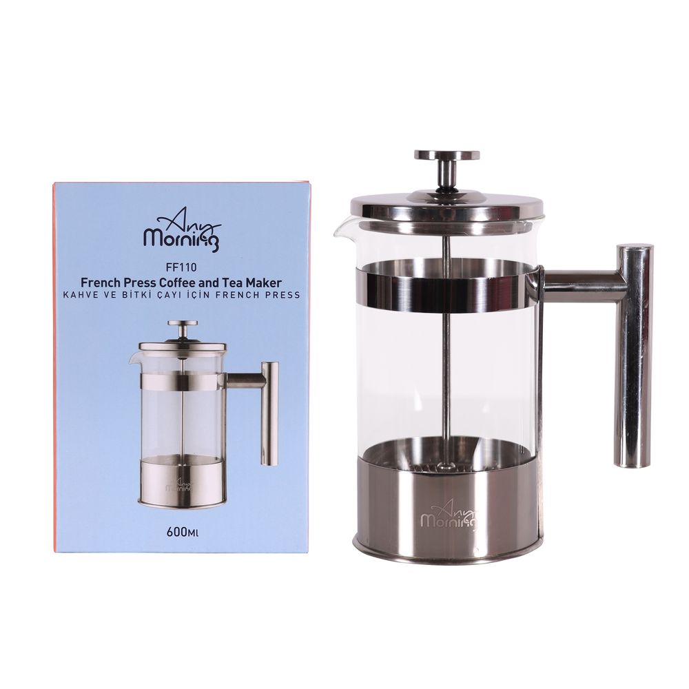 Any Morning French Press Coffee And Tea Maker - 600 ml