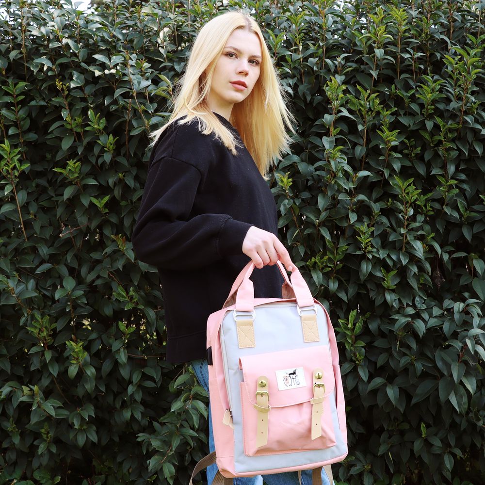 Biggdesign - Cats Laptop Backpack - Pink - 14-Inch