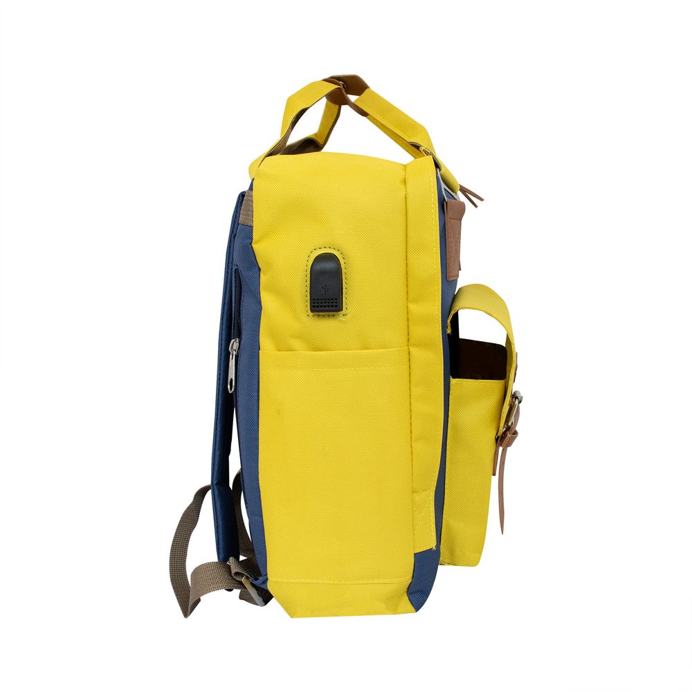 Biggdesign - Dogs Laptop Backpack - Yellow - 14-Inch