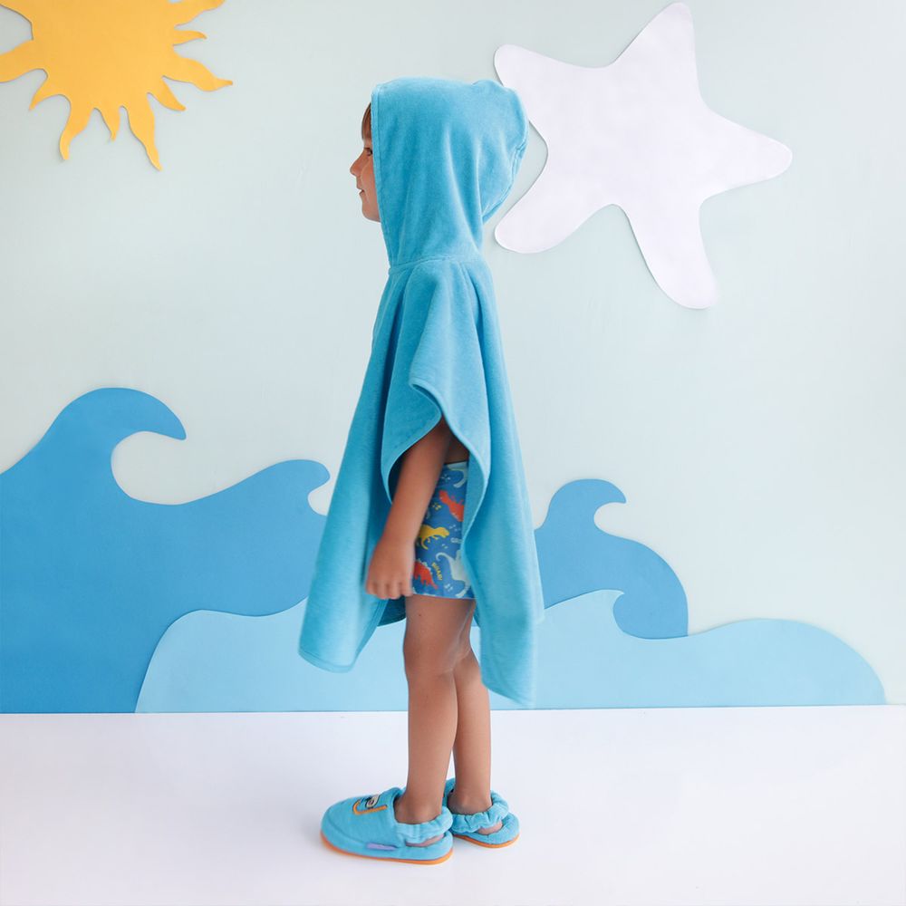 Milk&moo Kids Poncho with House Slippers Cool Koala - Blue