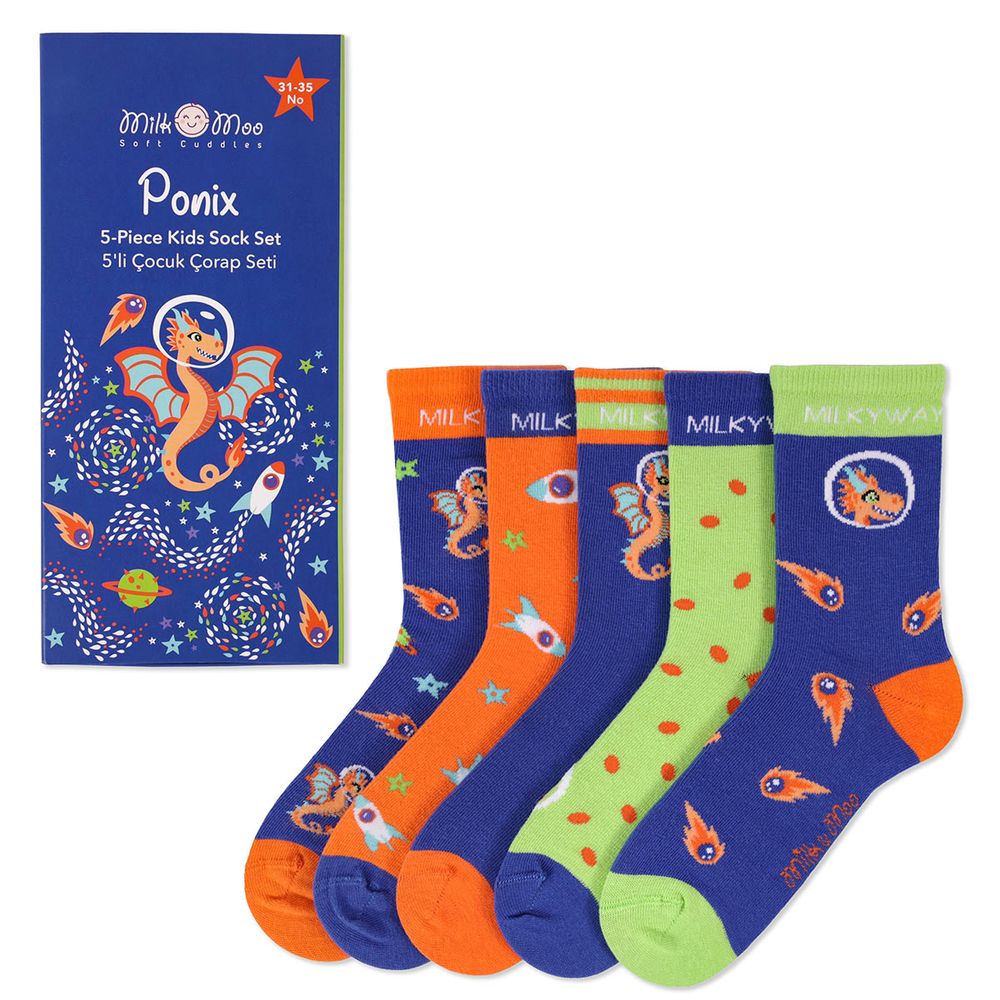 Milk&moo Kids Socks Ponix - Pack of 5