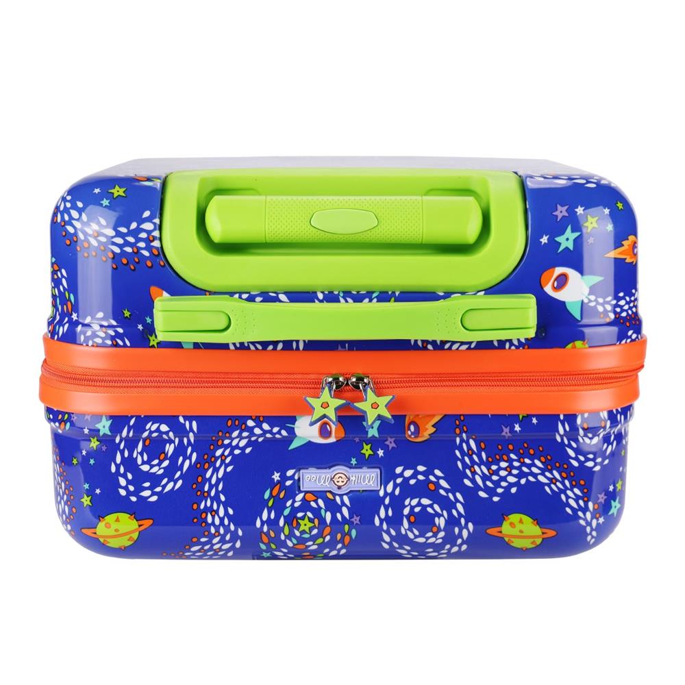 Milk&Moo Boy's 3D Suitcase With Light-Up Wheels - Blue - 46 cm