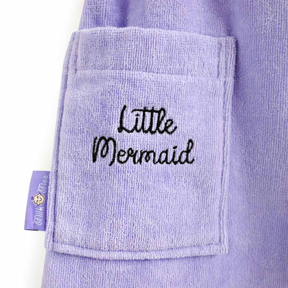 Milk&moo Little Mermaid Kids Bath Robe - Purple