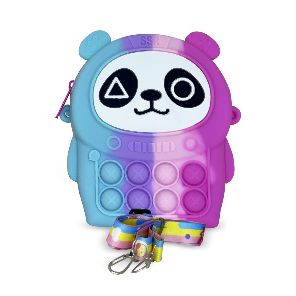 Ogi Mogi Toys Girl's Colorful Panda Shoulder Bag - Blue/Violet