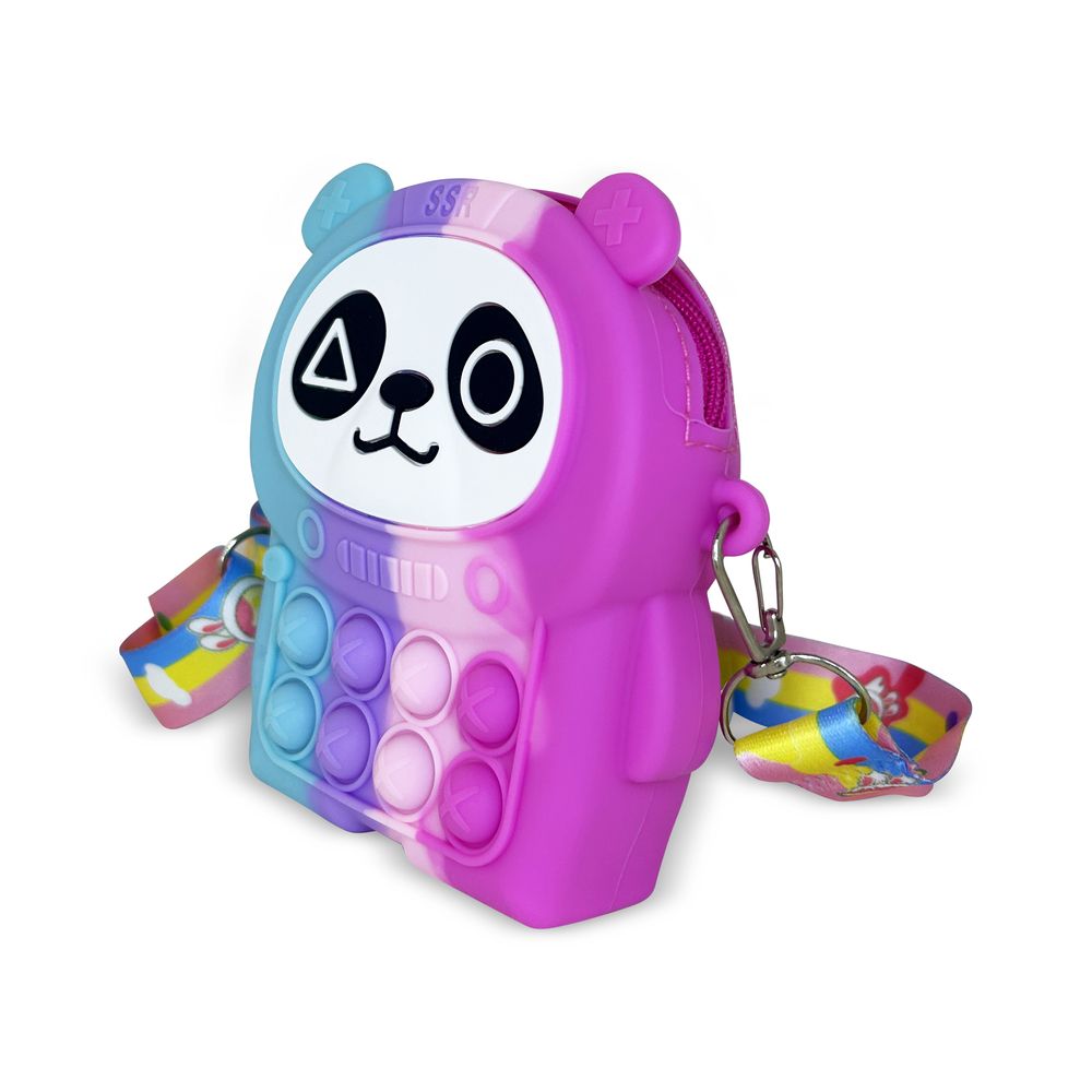 Ogi Mogi Toys Girl's Colorful Panda Shoulder Bag - Blue/Violet