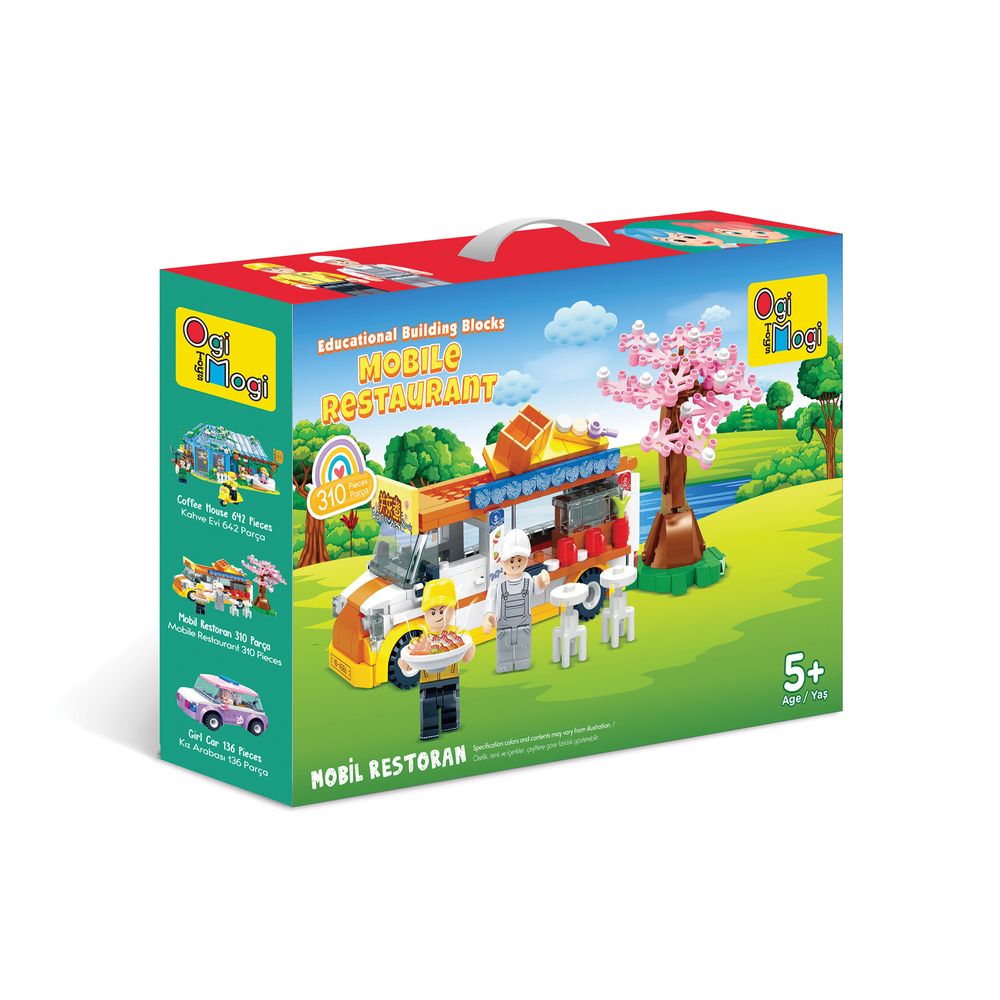 Ogi Mogi - Educational Building Blocks - Mobile Restaurant - 310 Pcs