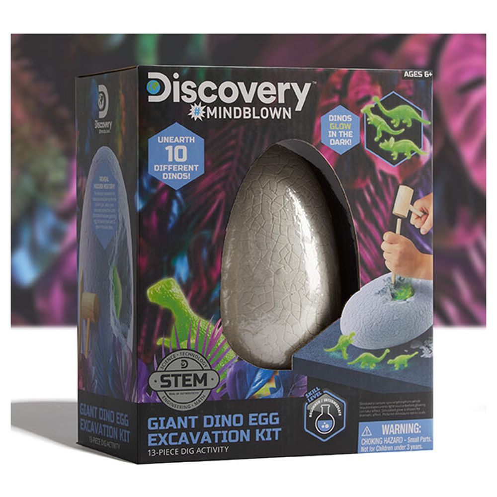 Discovery - Mindblown Giant Dino Egg Excavation Kit - 13 Pcs