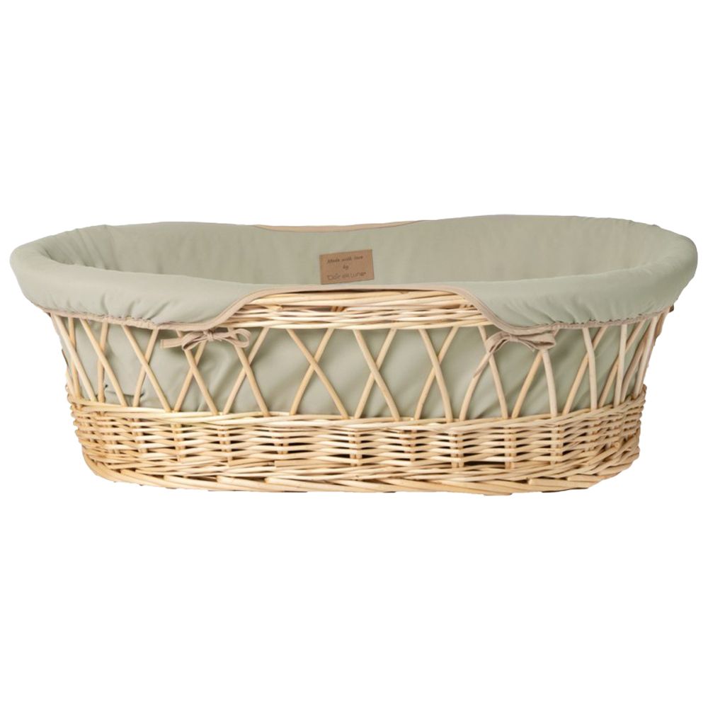 Clair De Lune - Baby Organic Wicker Moses Basket