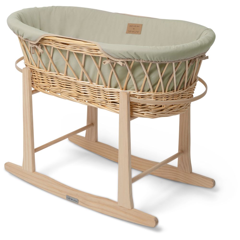 Clair De Lune - Baby Organic Wicker Moses Basket