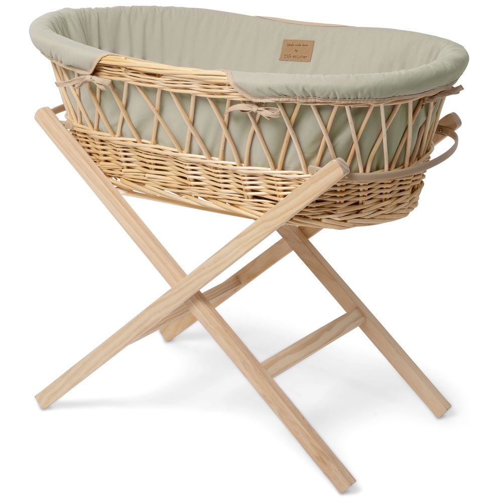 Clair De Lune - Baby Organic Wicker Moses Basket