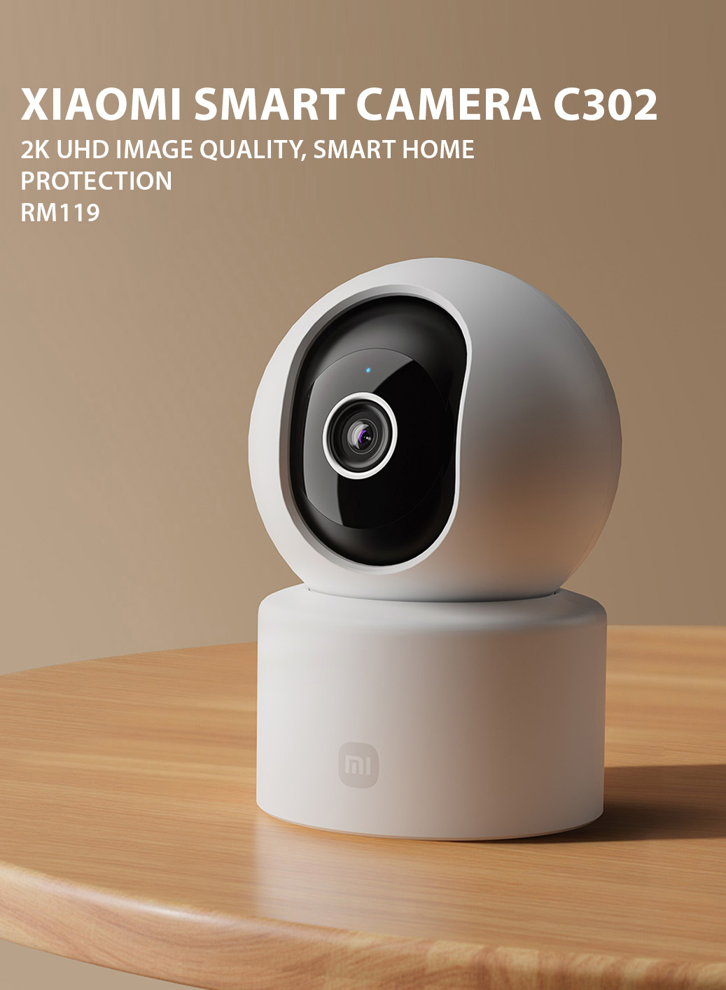 Xiaomi - Smart Camera Baby Monitor 3MP - White