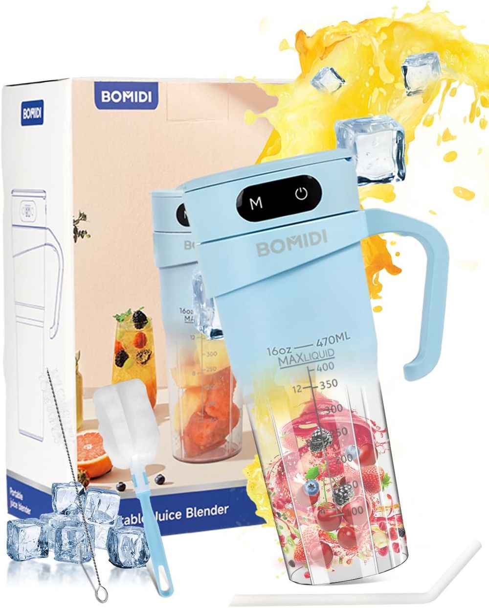 Bomidi Portable Blender - Blue - 450 ml