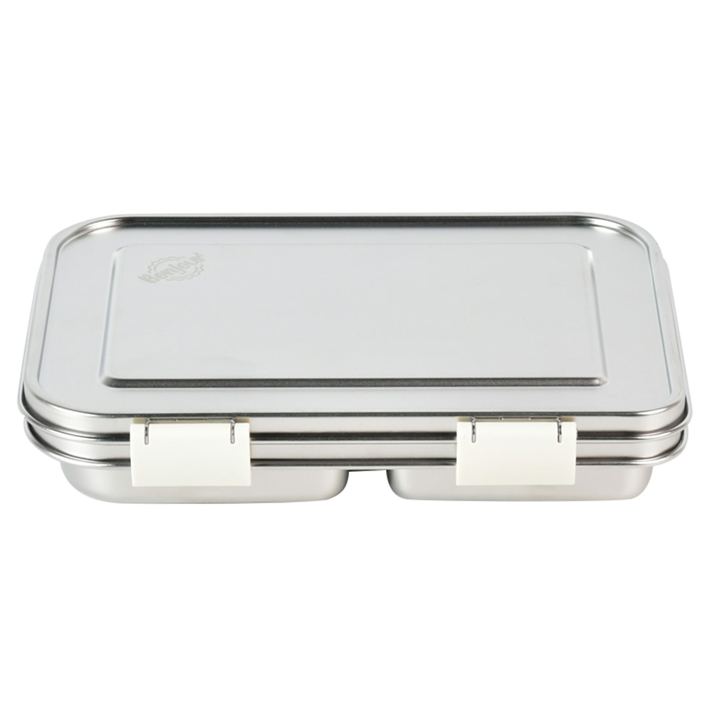 Bonjour - 3-Compartment Stainless Steel Mini Lunch Box - Beige