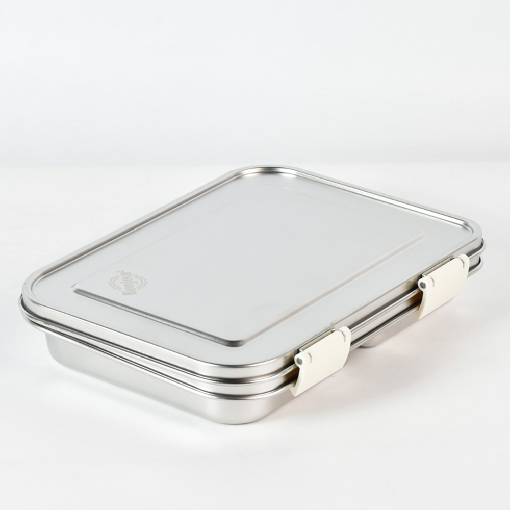 Bonjour - 3-Compartment Stainless Steel Mini Lunch Box - Beige