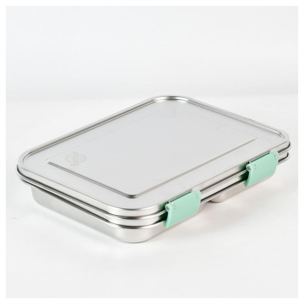 Bonjour - 3-Compartment Stainless Steel Mini Lunch Box - Green