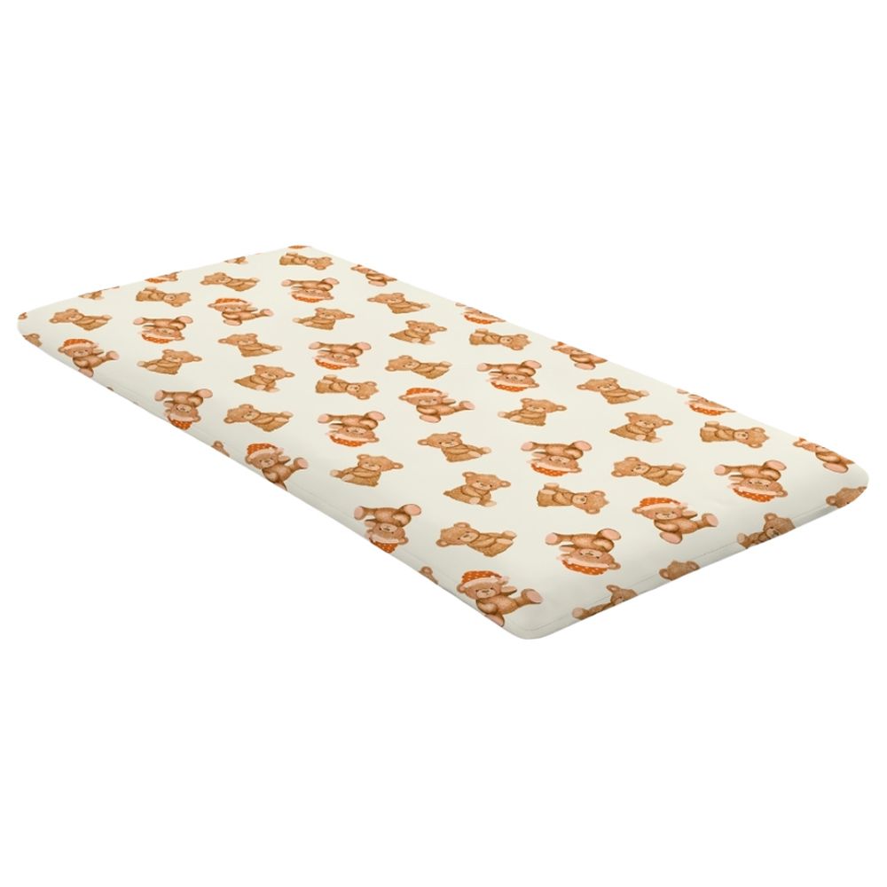 Fancy Fluff - Fitted Sheet for Chicco Next2Me Forever Crib - Cuddle Bear