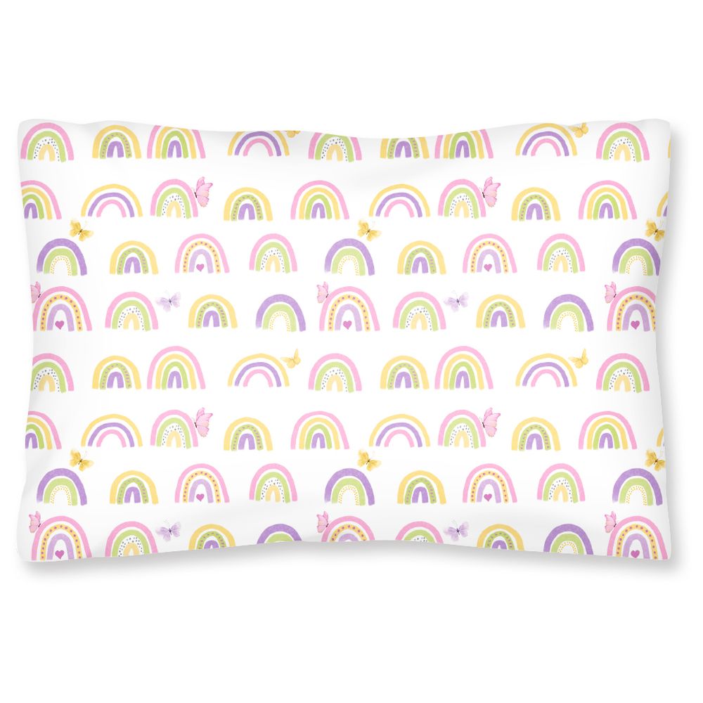 Fancy Fluff - Baby's Organic Cotton Comforter Set - Rainbow Dreams - 5 Pcs