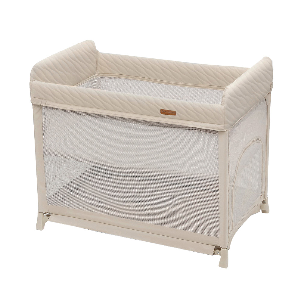 Kinderkraft - Moon Dream 2-Level Foldable Travel Cot 0-3Y - Beige
