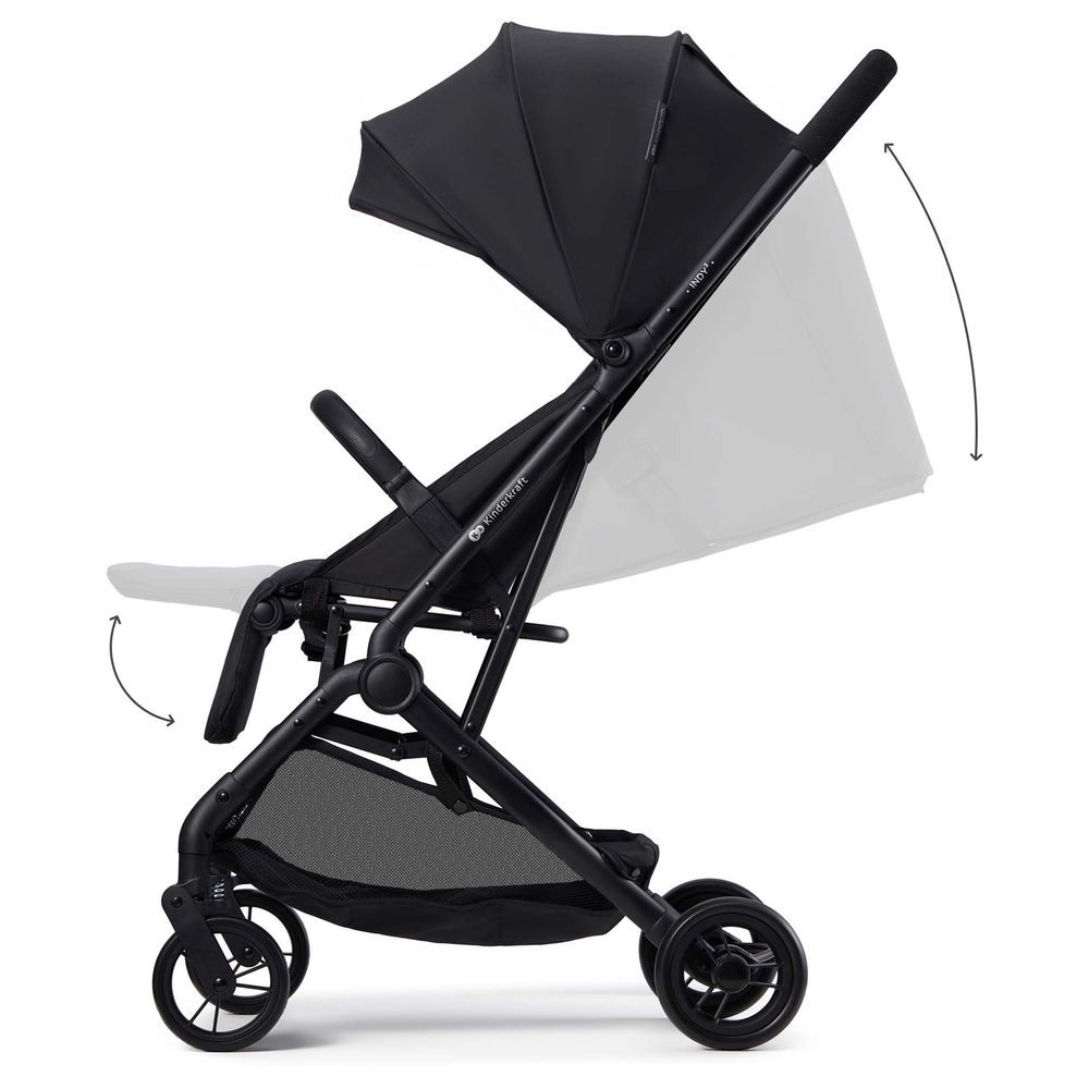 Kinderkraft - Indy 3 Compact One Hand Fold Stroller 0-15kg - Urban Grey