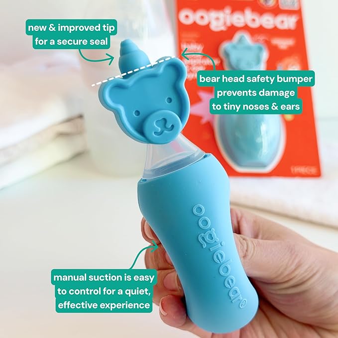 Oogiebear - Baby Nose Aspirator & Ear Syringe - Blue