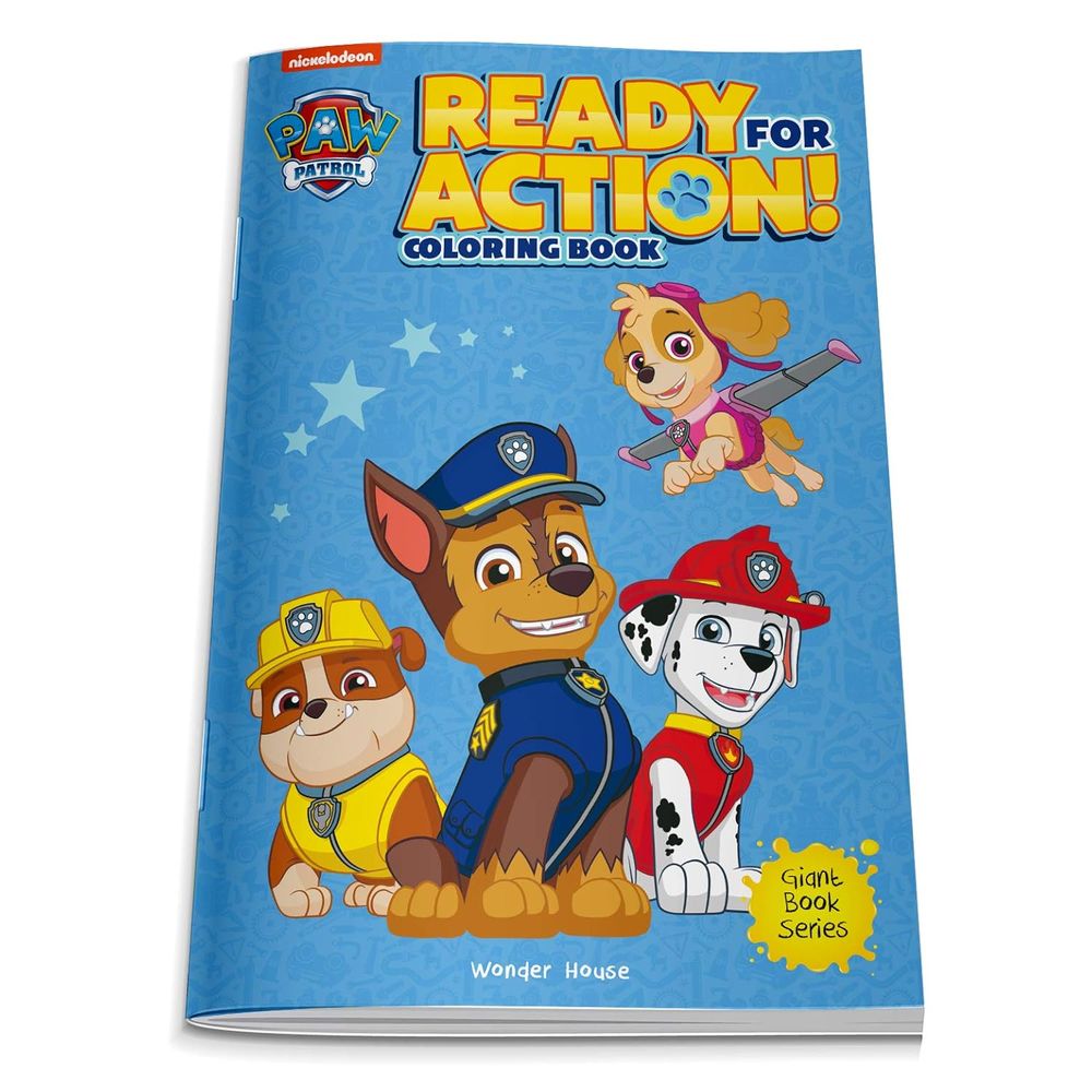 Ready For Action! : Paw Patrol Giant Coloring Book For Kids