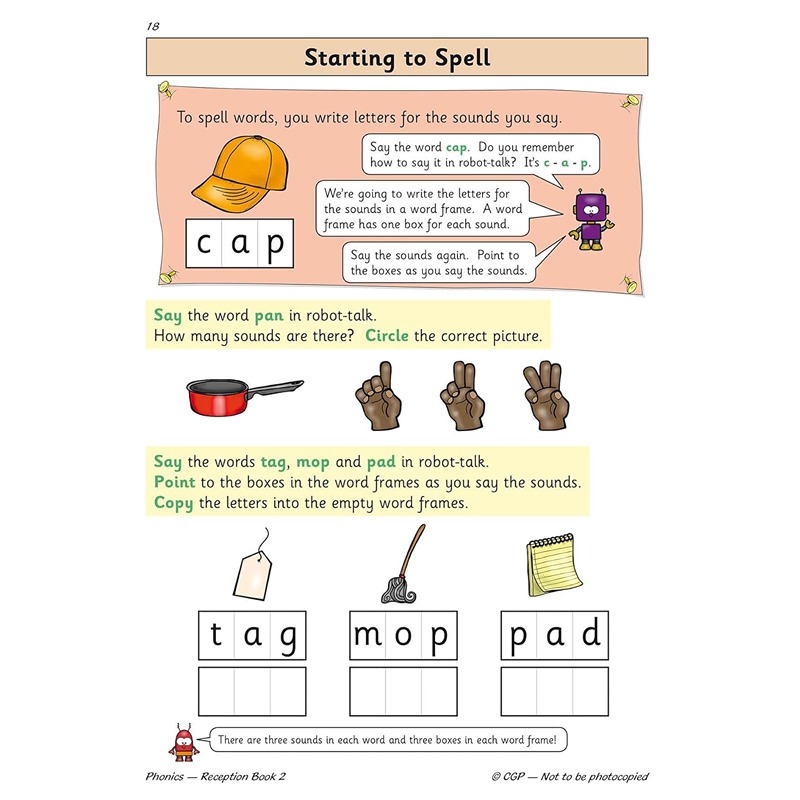 Reception English Phonics: Targeted Practice Book 2