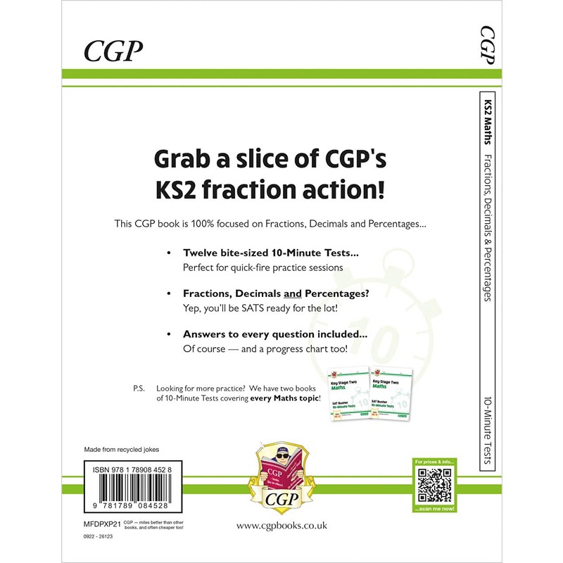 KS2 Maths SAT Buster 10-Minute Tests Fractions, Decimals & Percentages