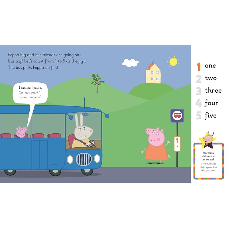 Learn With Peppa Pig: Peppa's Count And Slide Book