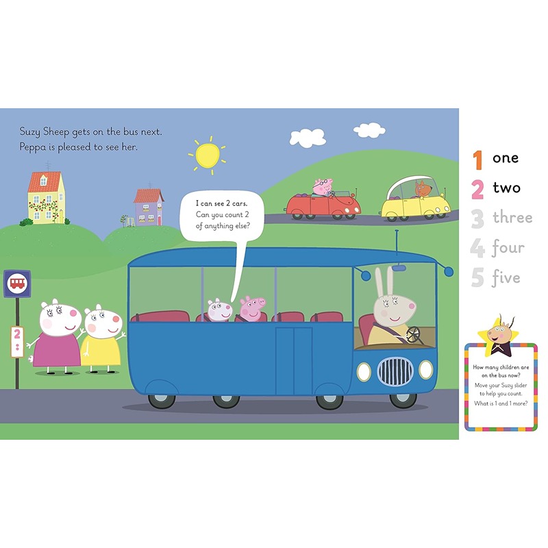 Learn With Peppa Pig: Peppa's Count And Slide Book