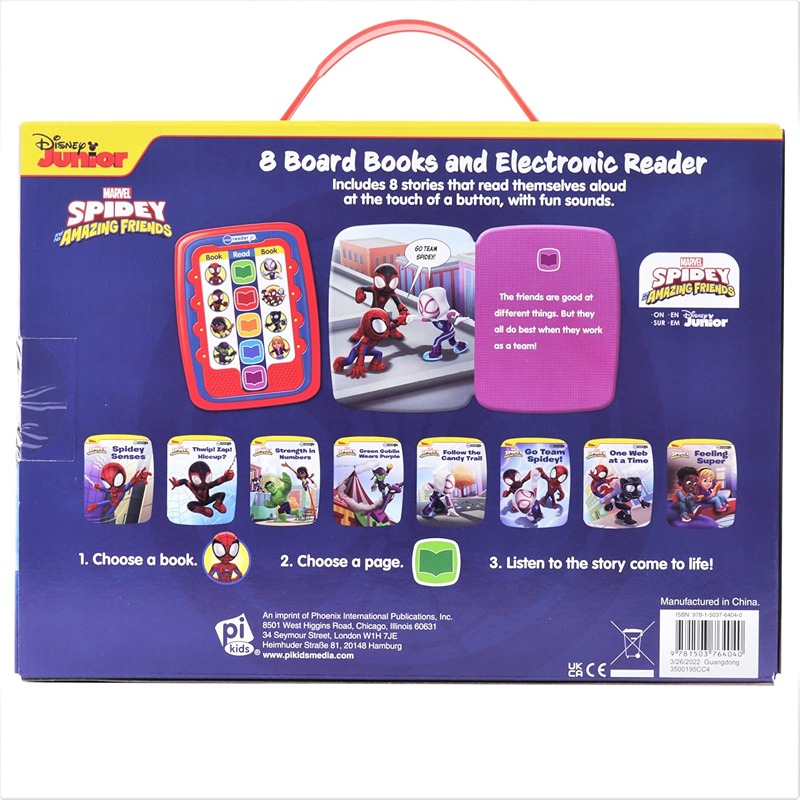Marvel Spidey: Me Reader Jr 8 Board Books & Electronic Reader Sound Book