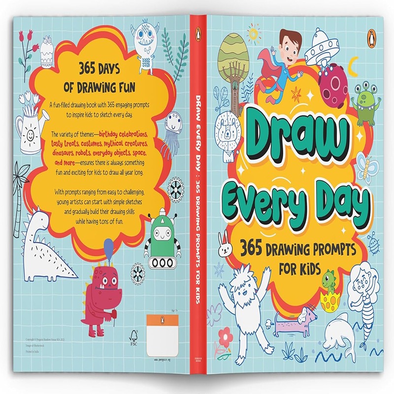 Draw Everyday: 365 Drawing Prompts For Kids